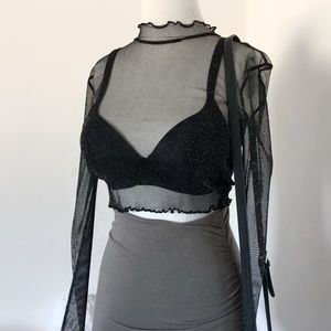 Mesh sparkly top